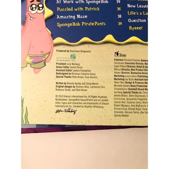 2010 The Annual Big Book of Nickelodeon Spongebob Squarepants With Poster - Picture 12 of 16